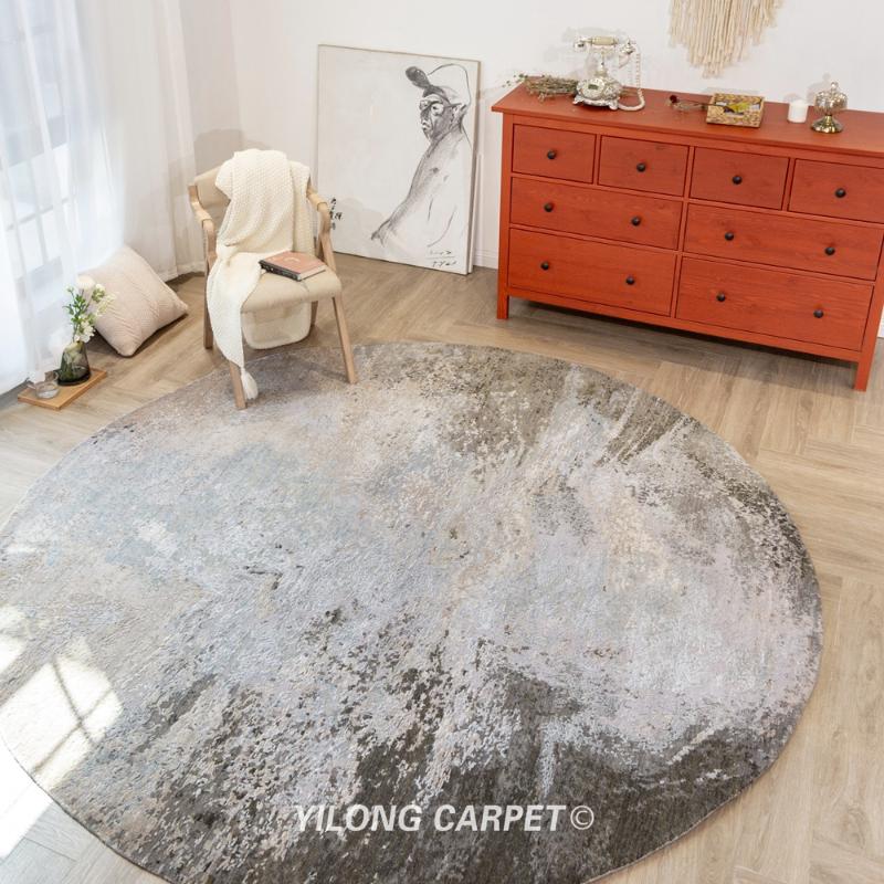 

Carpets Yilong 8'x8' Round Hand Knotted Wool Cricular Handmade Area Rugs (YLRugP2195)