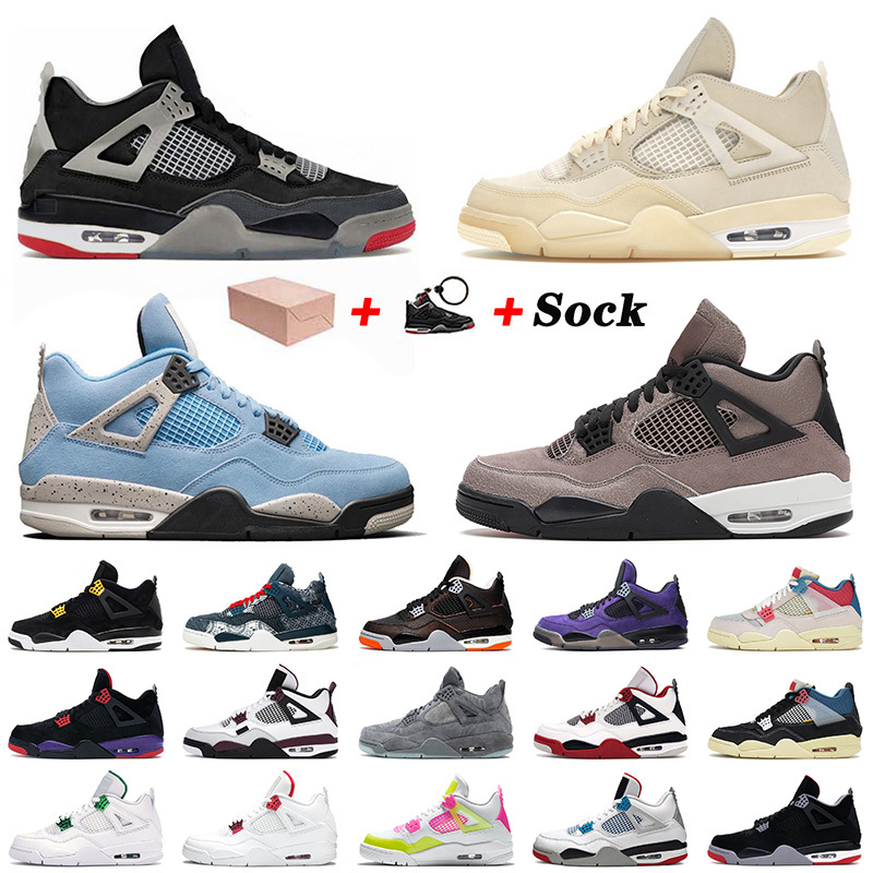 

Shoes Top Quality Basketball 4 4s Bred Sail Taupe Haze Jumpman University Cat Guava Ice Mens Women Sneakers 36-47, C43 red thunder 40-47