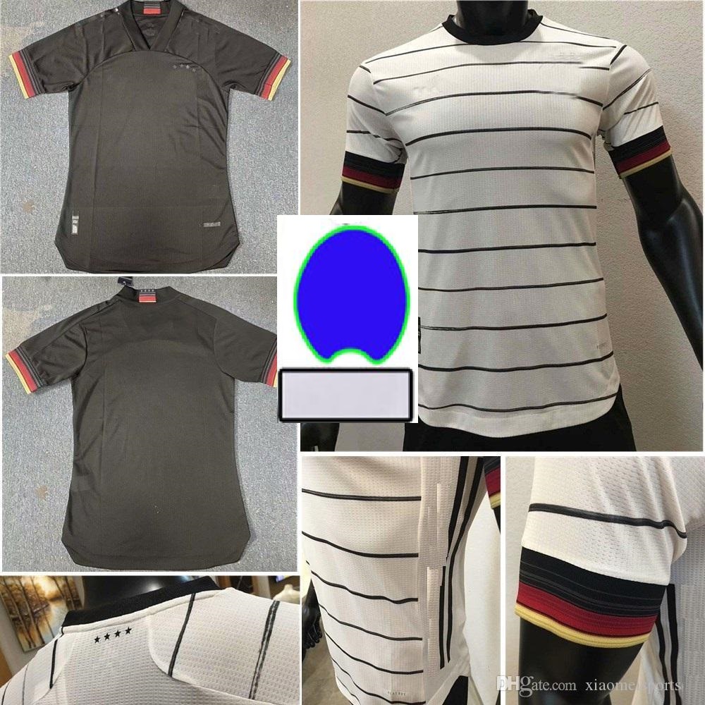 

Player version 2021 Germany Soccer Jerseys TAH Gundogan HUMMELS GNABRY WERNER KROOS 20 21 KIMMICH maillot de foot football REUS BRANDT HAVERTZ MEN, Away+european cup patch