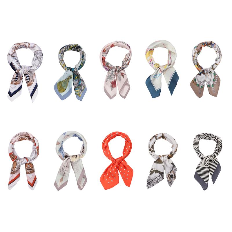

Scarves Womens Satin Silk Feeling Formal Square Neck Scarf Head Hair Wraps