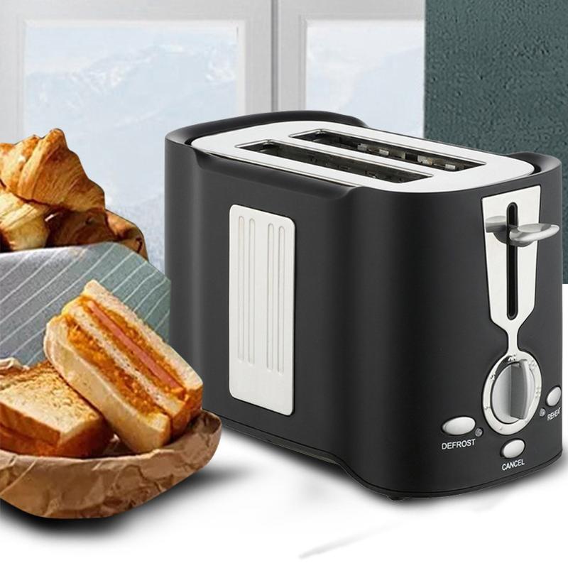

Home Automatic Bread Toaster Baking Breakfast Machine Stainless Steel 2 Slices Slots Bread Maker Kitchen Toasters Machine