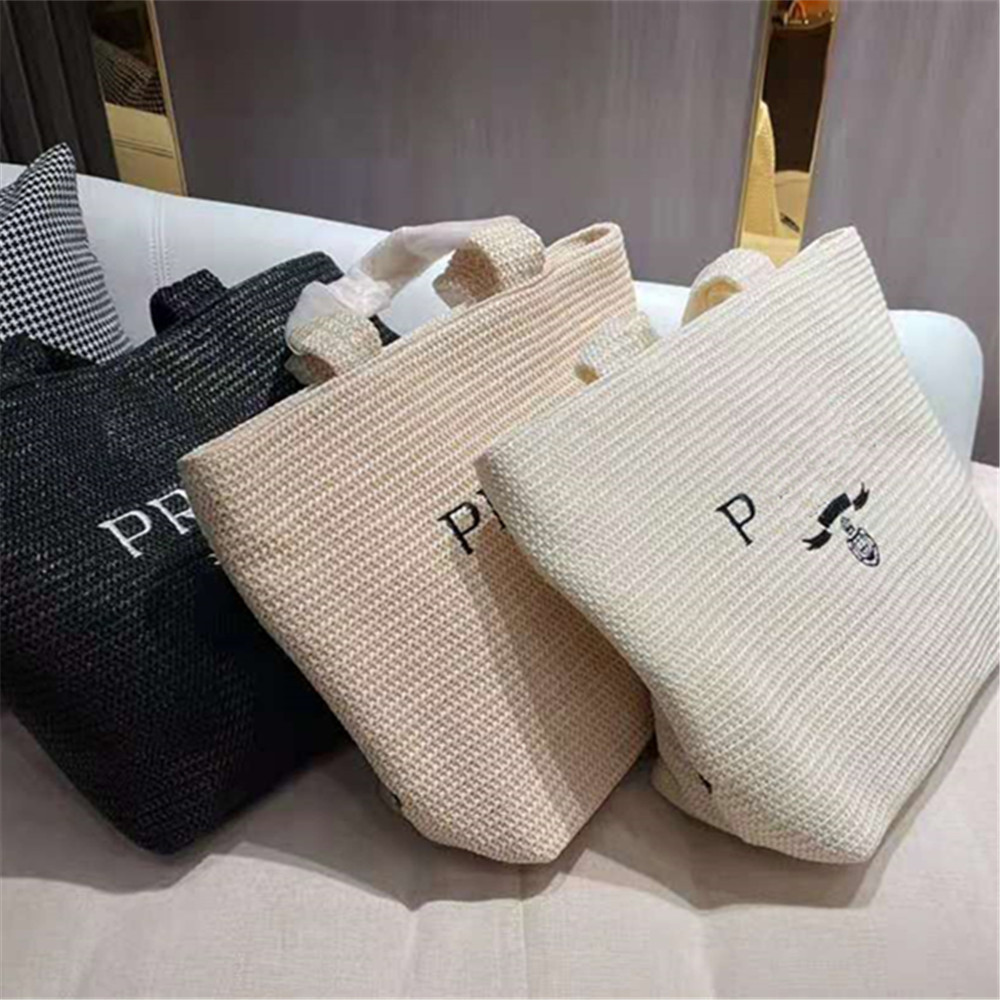 

2021 Women Summer Beach Crochet Bags Designers Handbags Totes Shoulder Straw Bag Fashion Leisure Lafite Underarm Triangle Large Capacity