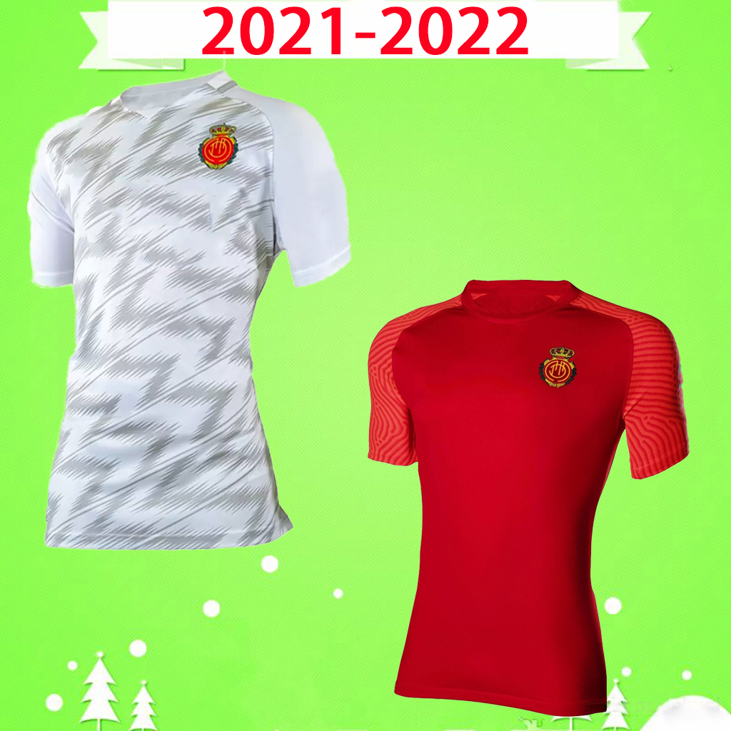 

21 22 RCD Mallorca soccer jersey home red away white 2021 2022 camiseta de fútbol ABDON MURILLO Lago Júnior MERVEIL CUFRE RAILLO Valjent football shirt uniforms men kit, 2021-2022 home