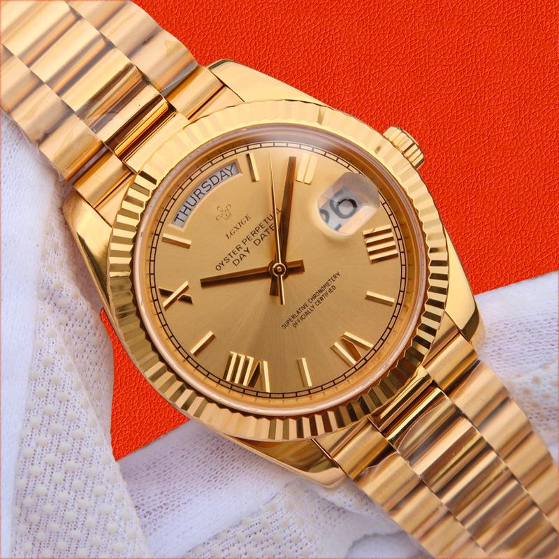 

Wristwatches DAY-DATE Men's Watches OYSTER PERPETUAL Luxury Non-Mechanical Watch Stainless Steel Man 40.5mm Wrist, Style-4