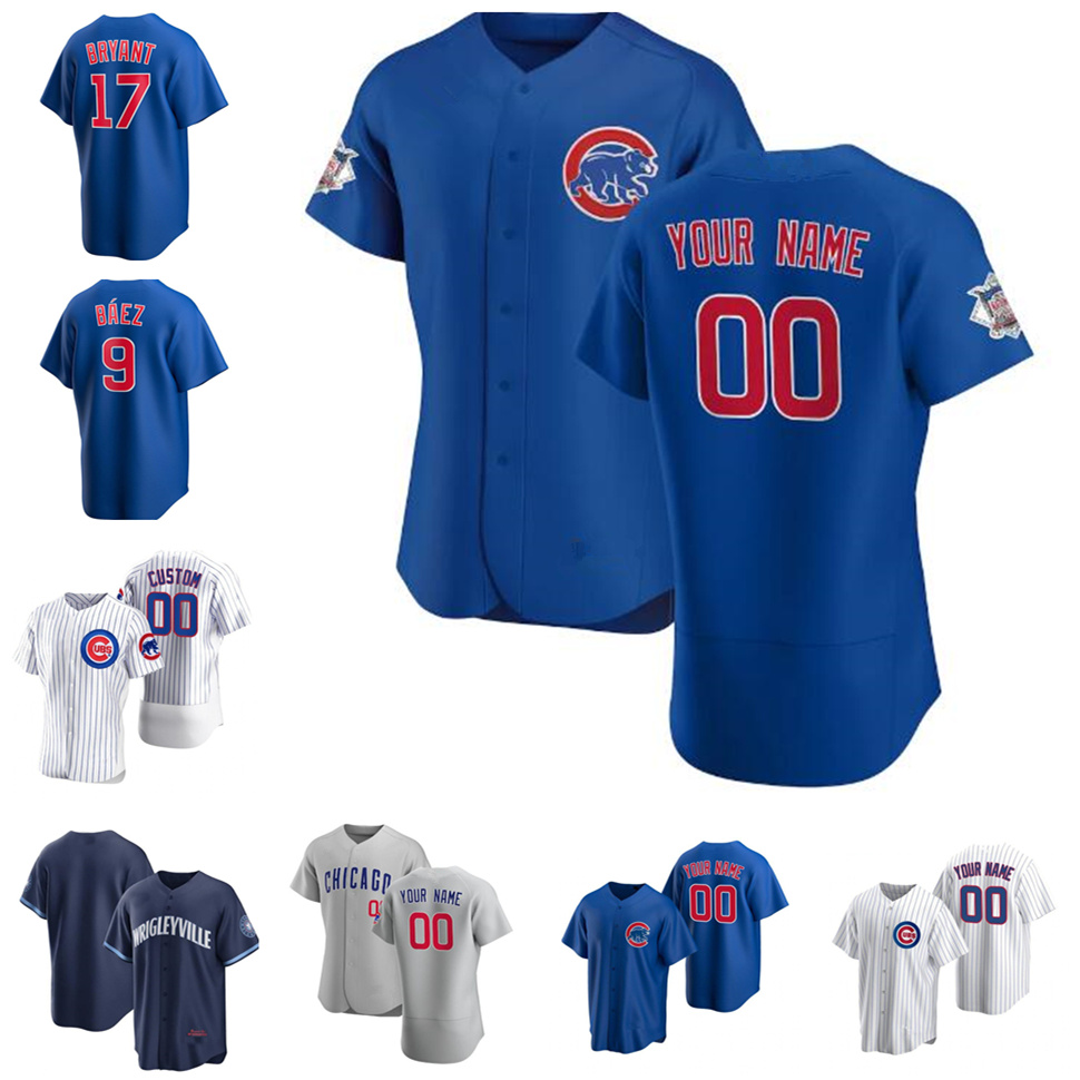 

Custom Wrigleyville Jersey 2021 City Connect Anthony Rizzo Ernie Chicago Banks Ryne Sandberg Cub Willson Contreras Javier Baez David Bote Men women youth Jake blue, As image