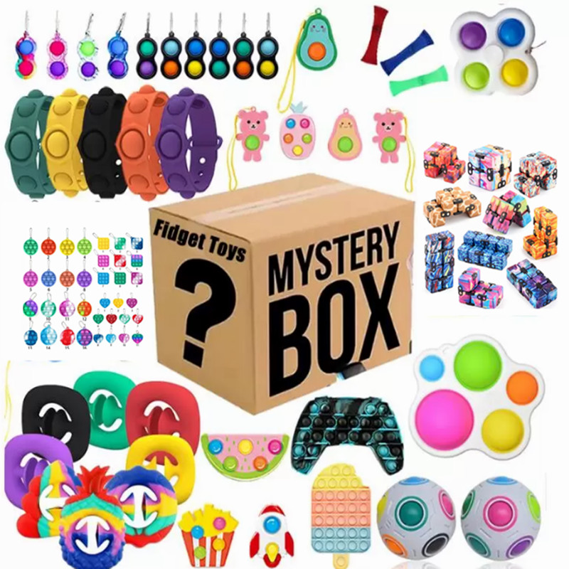 

50%off 10pcs Mystery Box Favor Random Fidget Toys Gifts Pack Surprise Boxes Antistress Relief Toys for Children Adults
