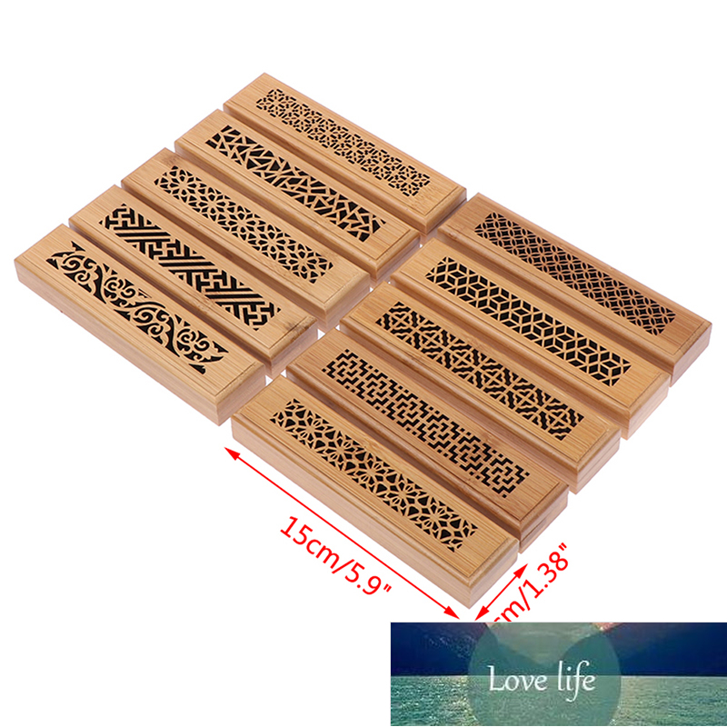 

1PC Bamboo Wooden Incense Stick Holder Burning Joss Insence Box Burner Ash Catcher Random Factory price expert design Quality Latest Style Original