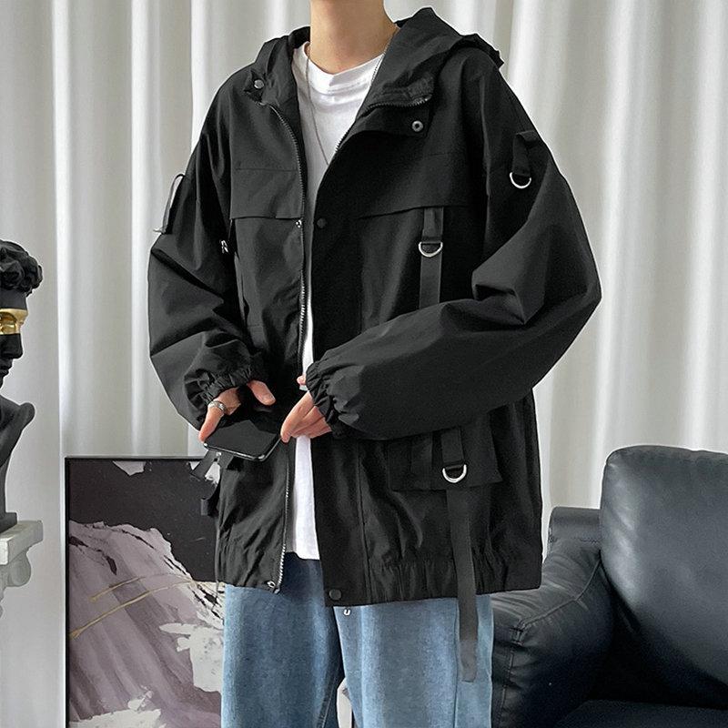 

Men's Jackets Windbreaker Youth Korea Fashion Casual Coat Male Clothing 2022 Spring Autumn Men Drop, Black;brown
