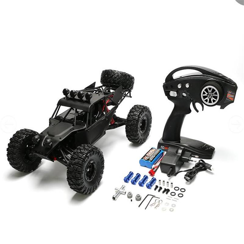

Eachine EAT04 1/12 2.4G 4WD Brush Rc Car Metal Body Shell Desert Off-road Truck RTR Toy Black for Adults & Childrens day gift
