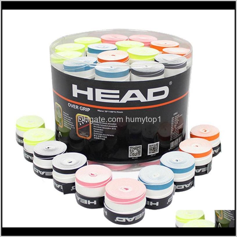 

8Pcs/Lot Head Tennis Racket Pu Overgrip Anti-Skid Sweat Absorbed Soft Wrap Taps Tenis Racquet Damper Dry Vibration Tacky Grips 201116 74Bru