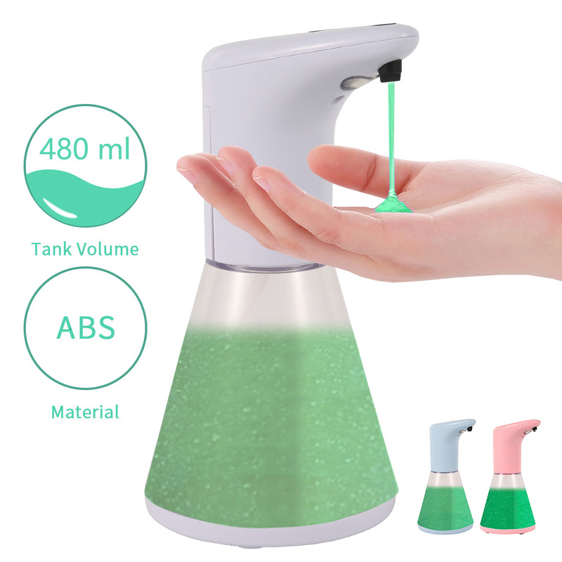 

2021 New Infrared Movement Liquid 480ml Automatic Healthy Office Kitche Touchless Bathroom Soap Dispenser Hardware Nh23