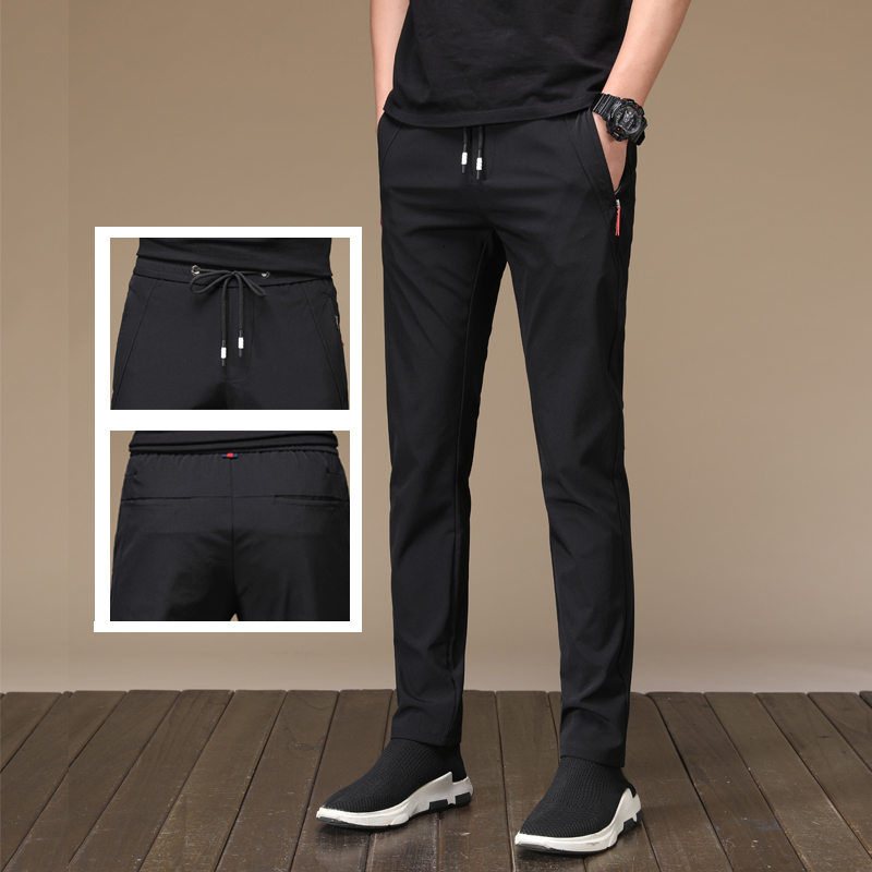 

2021 New Spring Men's Business Casual Tracksuit Straight Men Trousers Slim Fit Fashion Classic Man Pants 8nl8, Dark blue