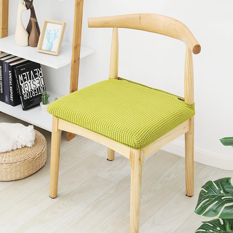 

Solid Color Home Dining Armchair Cover Elastic Dustproof And Stain Resistant Universal Office Swivel Chair Cushion 1 Pcs Covers