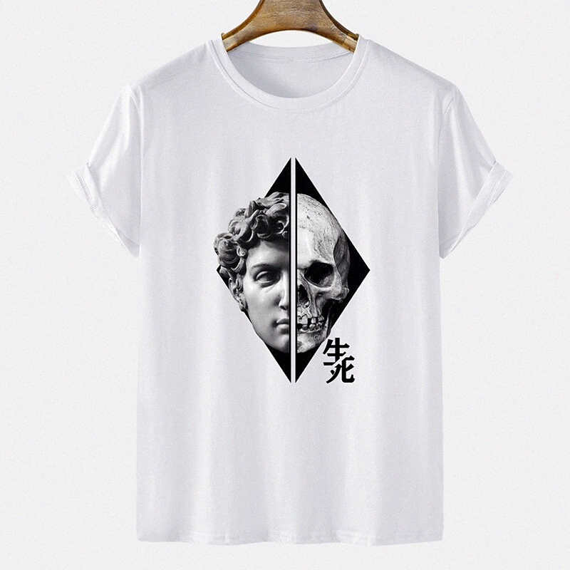 Men's Unisex Tee T shirt Hot Stamping Graphic Prints Skull Plus Size Crew Neck Casual Daily Short Sleeve Tops Cotton Basic Designer Big and
