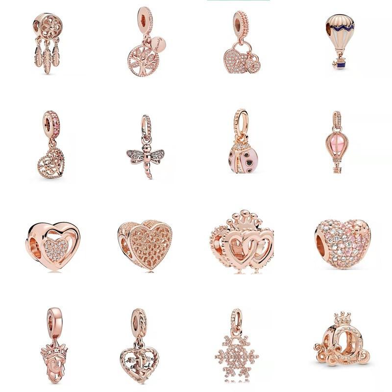 

Other Selling Jewelry Rose Gold Women's Fits Original 925 Sterling Silver Bracelet Beads DIY Charm Beaded Gift