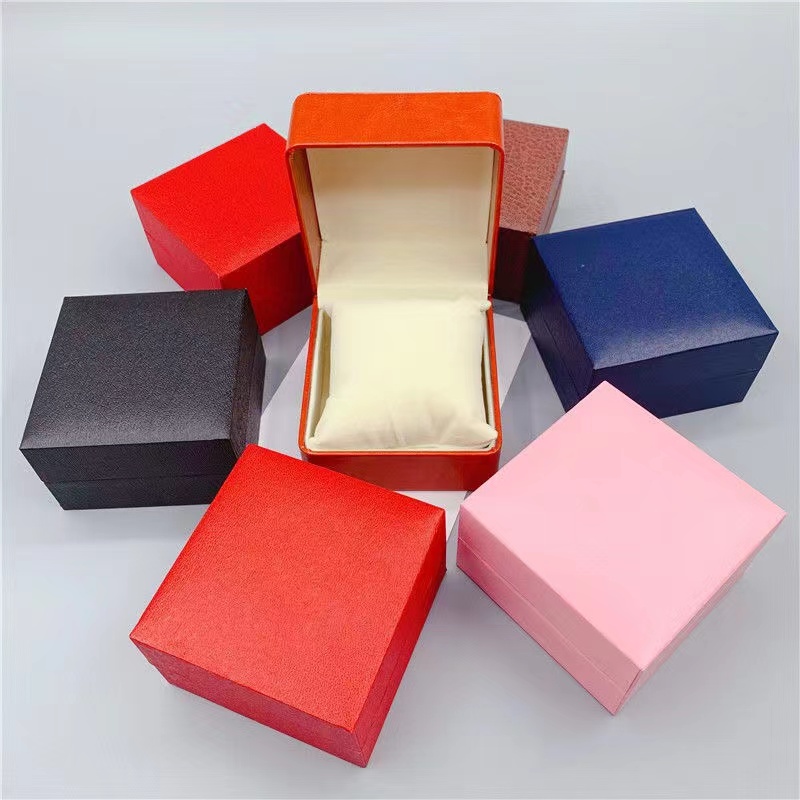 

Watch jewelry full set of packaging gift box paper box PU square label tote bag, Black;blue
