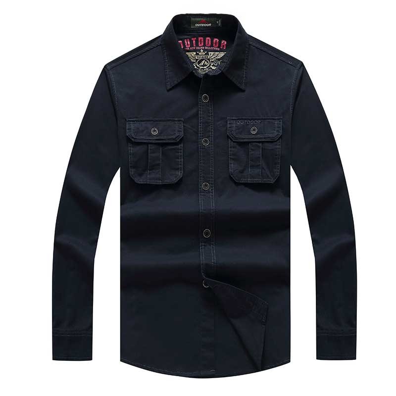 

2021 New Summer Shirt of Korean Men Manner Cotton Long Sleeve Military Style Freight Classic Casual Shirts Masculine Clothes Plus Size 4xl 7, Army green.