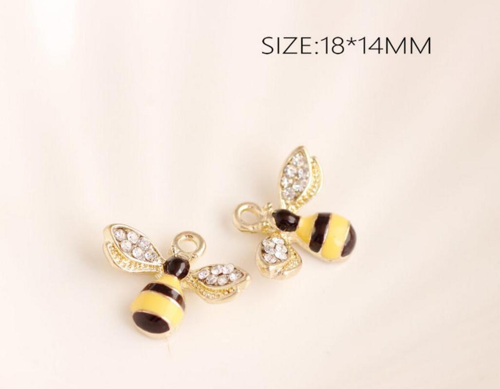 

Charms CartoonDiamond Bees Colour DIY Metal Pendants Jewelry Making Gifts P001, Bronze;silver