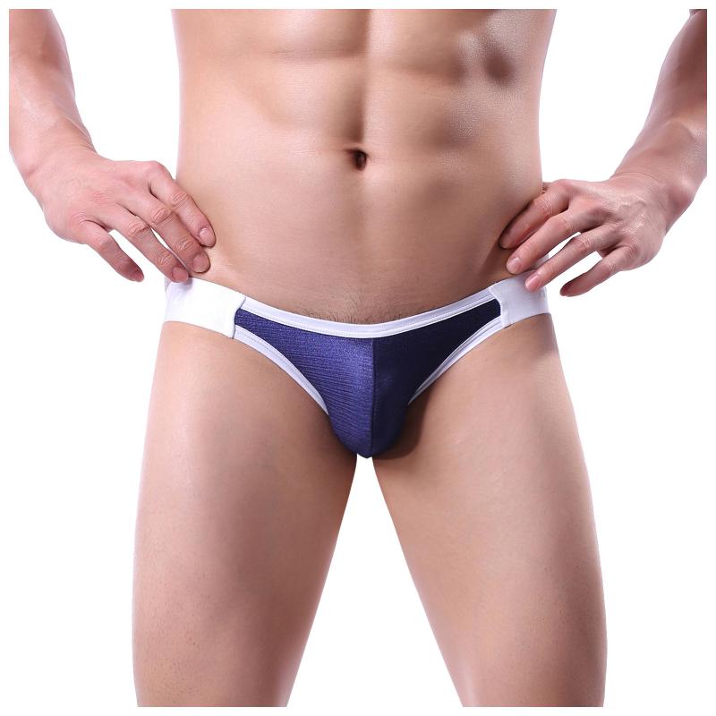 

Underpants Sexy Men Stretch Underwear Cotton Male Buttless Briefs Brushed Breathable Double Buttpants Low Waist For, Wh