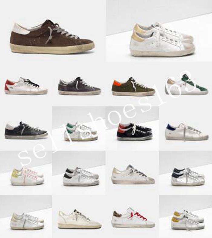

2021 New High Quality Fashion White Pink Colour Golden Sneakers Super Star Sequin Classic Do -Old Dirty Shoe Goose Designer Man Women Casual, #1