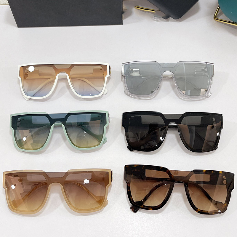 

New sunglasses 0201 mens and womens one-piece lens design high quality glasses fashion shopping temple with letter B daily party vacation UV protection belt box