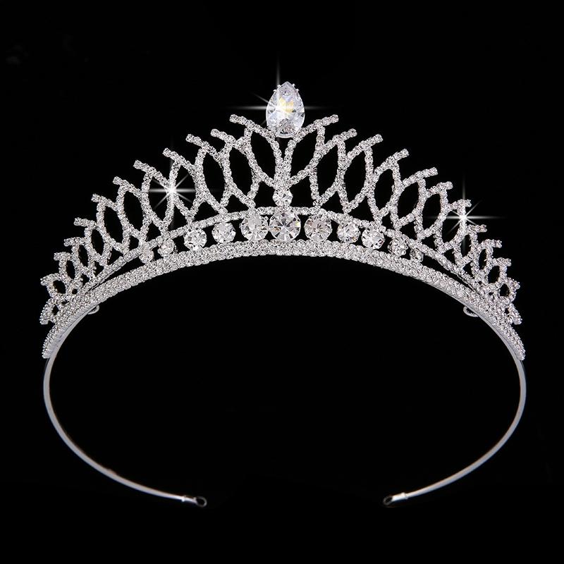 

Hair Clips & Barrettes Crown Headband Wedding Accessories Simple Water Droplets Design For Women Luxury BC2257 Cubic Zirconia Pri, Golden;silver