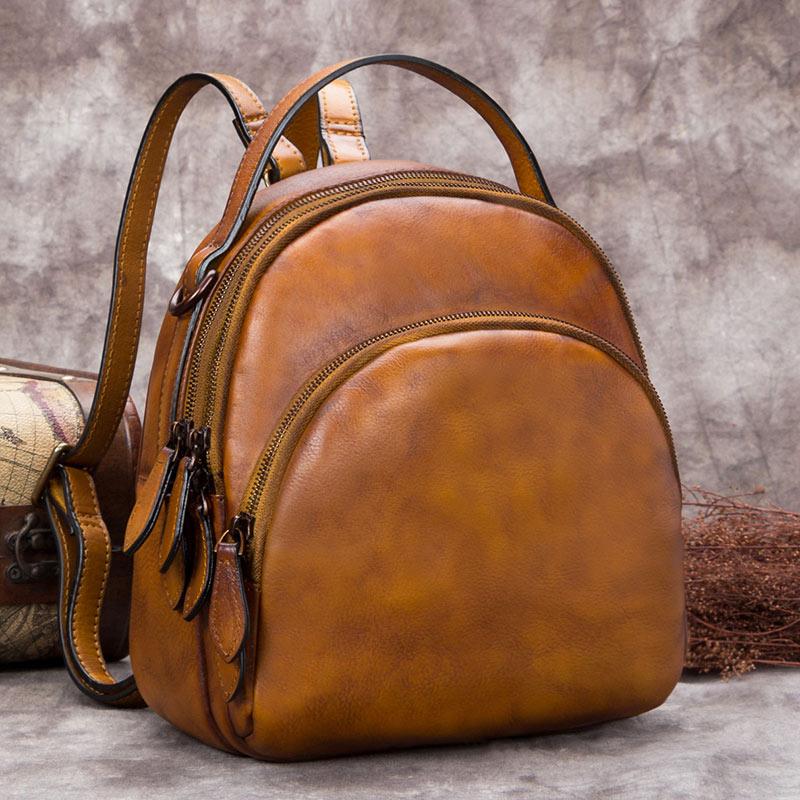 

Card Holders Restore Ancient Ways Bag Leather Handbag Hand Lady Backpack Female 2021 Han Edition Head Layer Cowhide, See chart