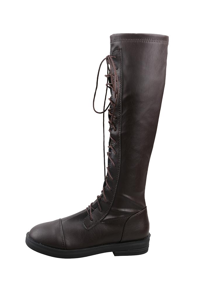 

Boots Children Autumn And Winter 2021 Flat Bottom British Style Tall Black Handsome, Beige