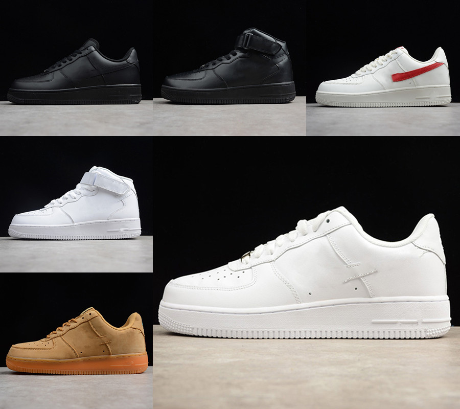

Sale Designers Outdoor Men Low Skateboard Shoes FORCES Cheap One Unisex 1 air Knit Euro High Women All White Black Trainers Sports Shoe
