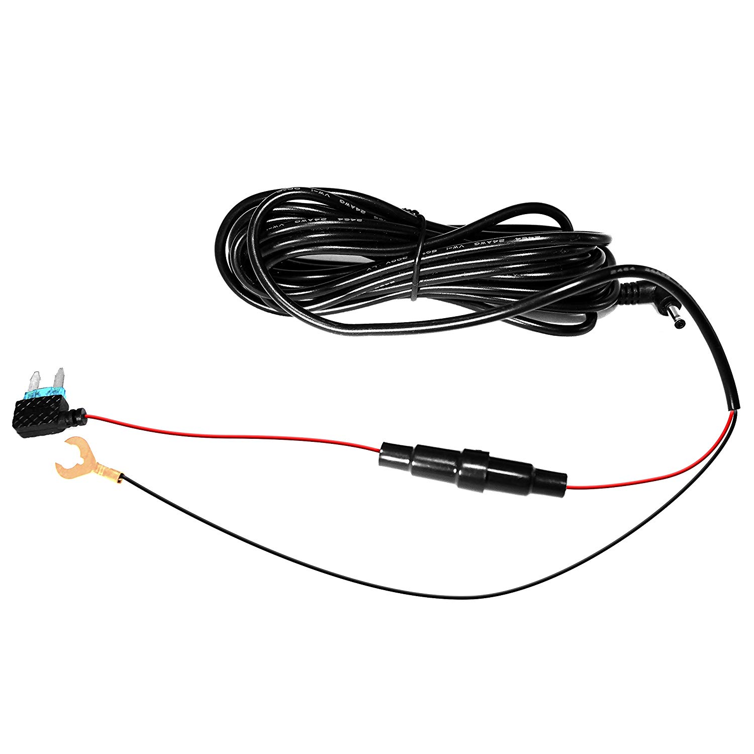 

Rexing Hardwire Kit V1LG Dash Cameras, Option of 24/7 Recording Length 20 feet, Includes 15A Mini Type Fuse