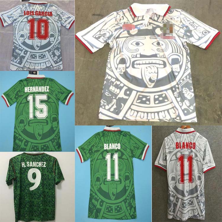

1998 Retro Edition Mexico Soccer Jersey 1998 World Cup Soccer Shirt Mexico Home blue MEN Soccer Shirt Away white Short, Black;yellow
