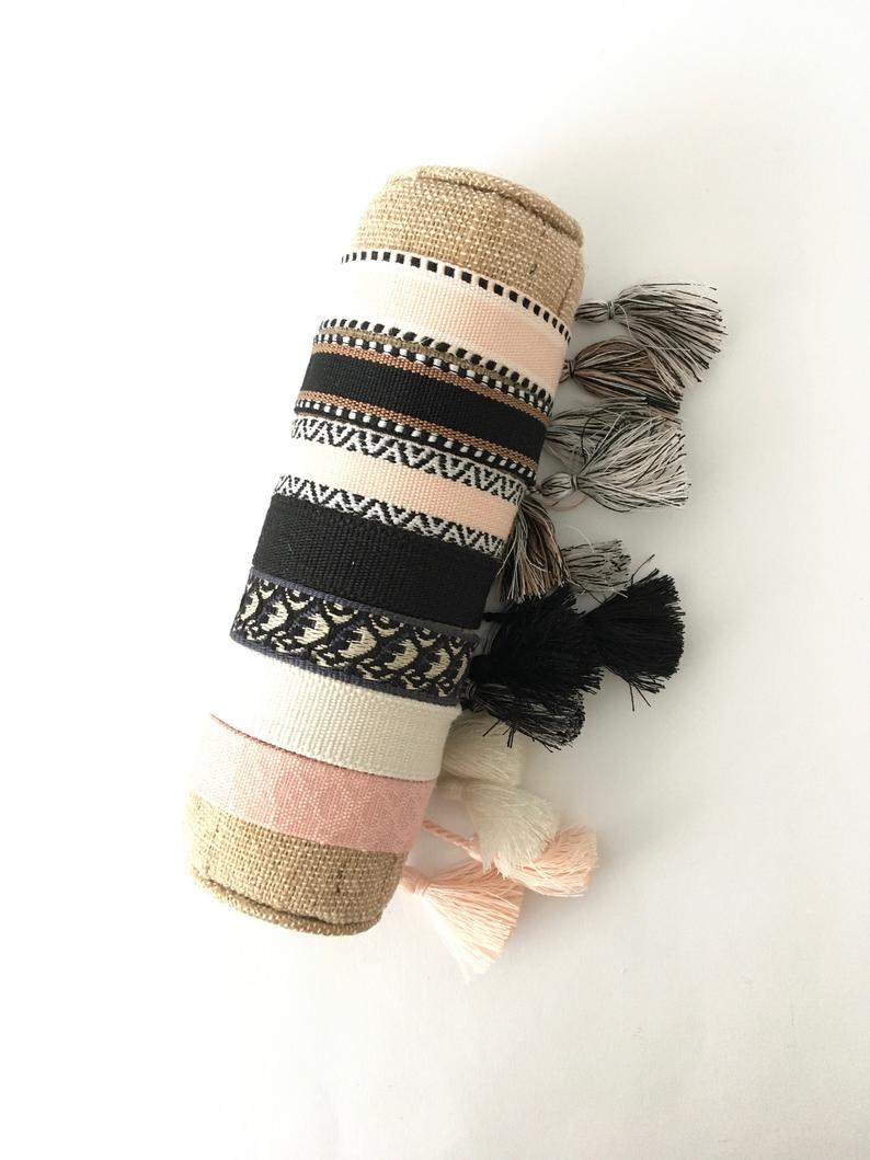 Hot Luxury Jewelry Bracelet For Women Cotton Fabric Letter Signature Embroidery Bracelet Woven Bangle Tassel Lace-up Stacking Charm Gift-image-737752029