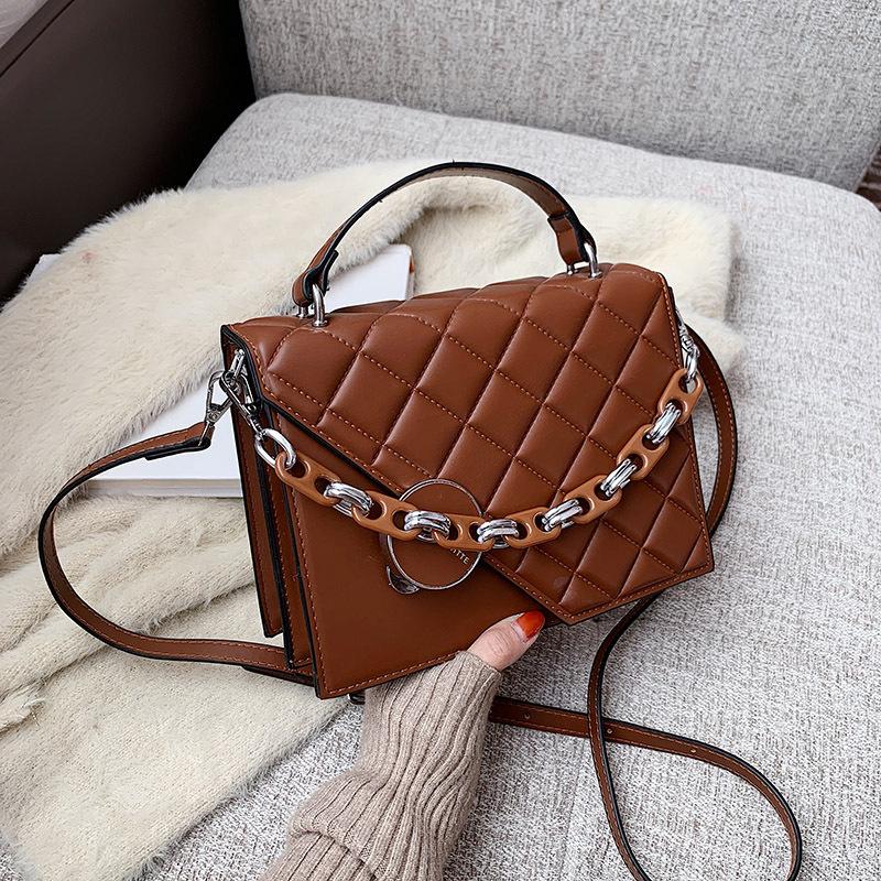 

Purses And Handbags 2021 New Fashion All-match Crossbody Shoulder Bag High-quality Leather Small Square Bag, White