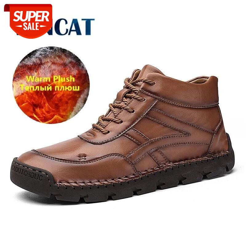 

Brand Men's Ankle Boots Fur Warm Men's Boots Outdoor Comfortable Snow Brand Men Designer Sneakers Botas Hombre #zq4z