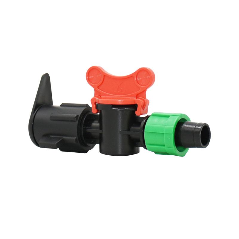

16mm drip tape water tap connector with lock nut 1/2 male thread to 16mm hose garden tap irrigation water valve 1Pcs