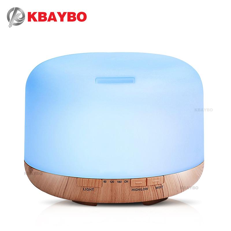 

500ml Air Humidifier Essential Oil Aroma Diffuser Electric Aromatherapy Mist Maker With 7 Color LED Change Lamp For Home Humidifiers
