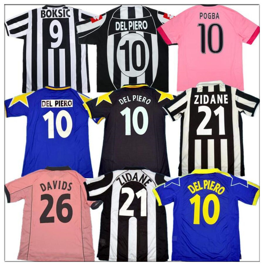

Retro DEL PIERO soccer jersey shirts football, Black;yellow