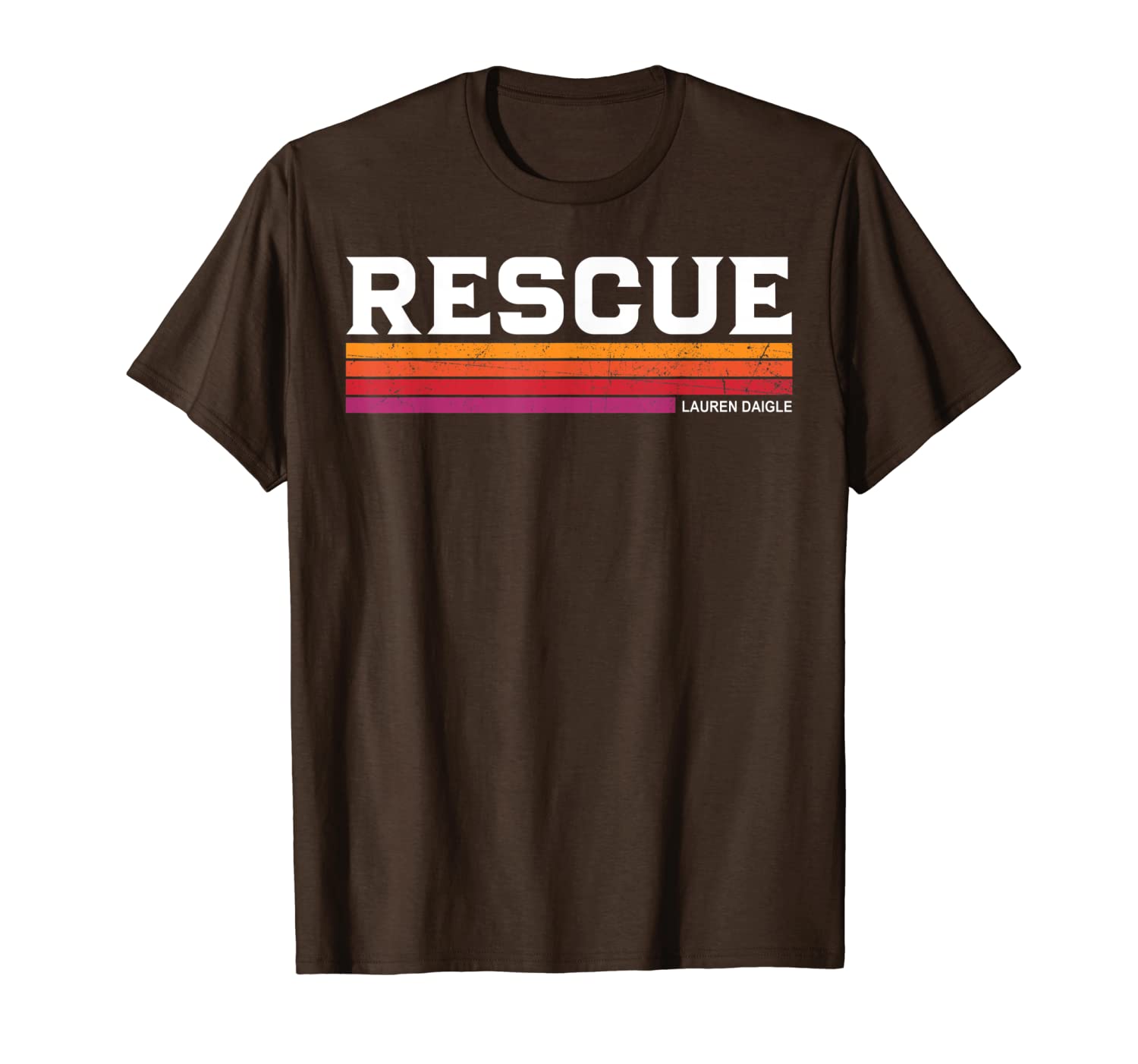 

vintage retro rescue-love t-shirt, White;black