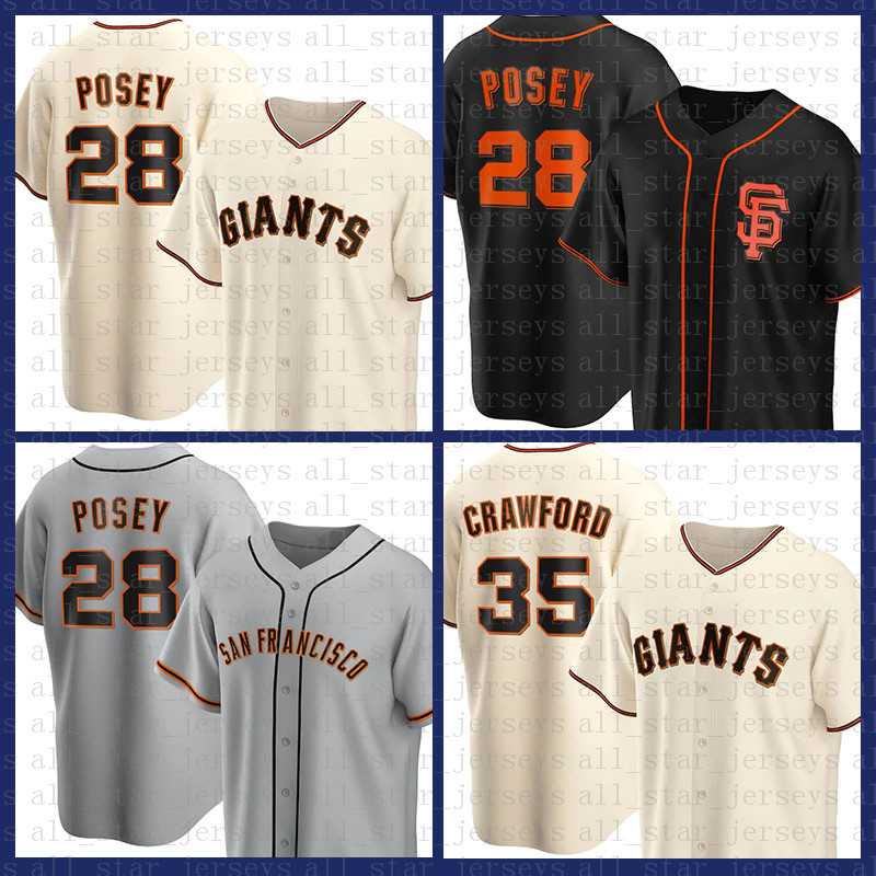 

San Francisco Baseball Jersey Giants Custom 28 Buster Posey 22 Will Clark 35 Brandon Crawford 40 Madison Bumgarner 8 Hunter Pence, Blue;black