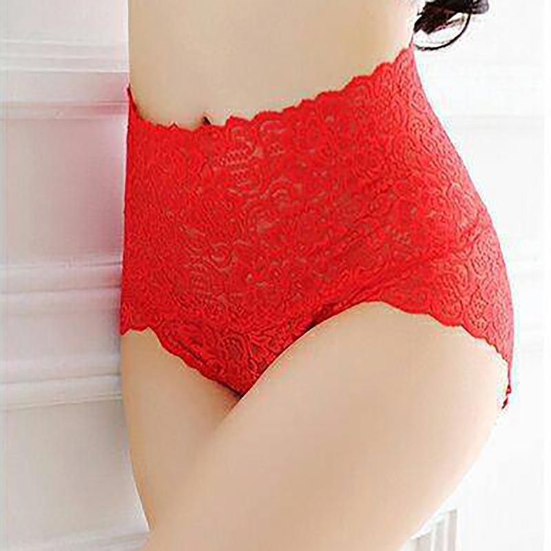 

Women's Panties Lace Underwear Tanga Sexy Lingerie High Waist Temptation Solid Colour Comfortable Underpant Briefs Female Thong, Black