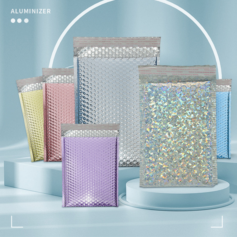 

Silver Black Bubble Envelope Mailer Packaging Bag small Poly plastic Padded bags