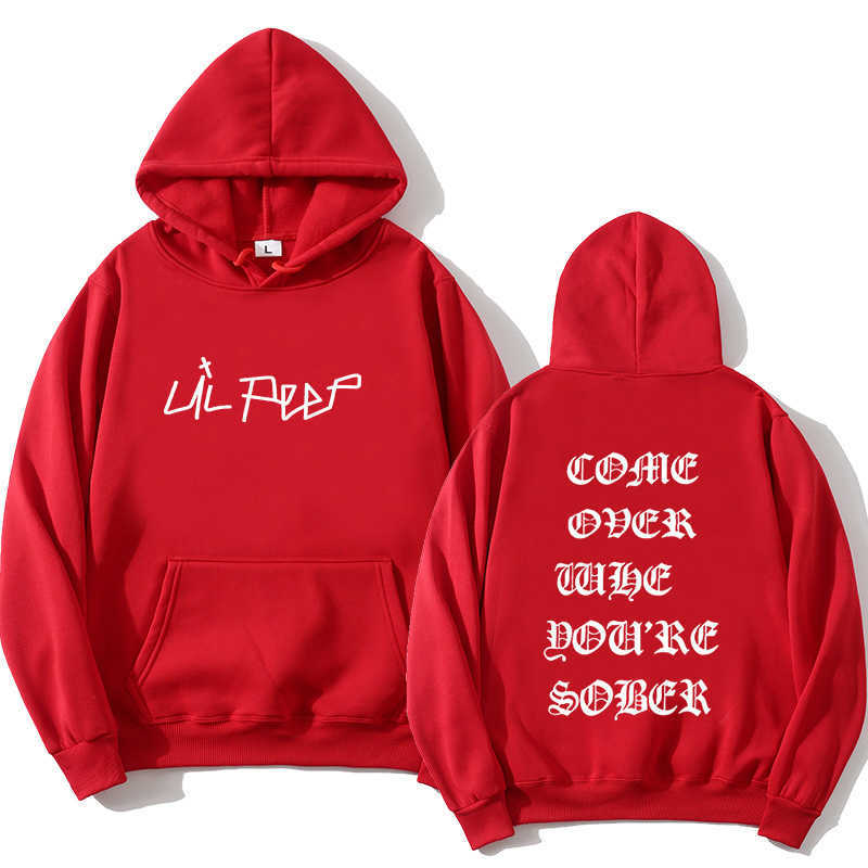 

Lil Peep Come Over When You're Sober Tour Concert Vtg Reprint Hoodies Cool Men Hip hop Streetwear Fleece Sweatshirt x0610, Black2