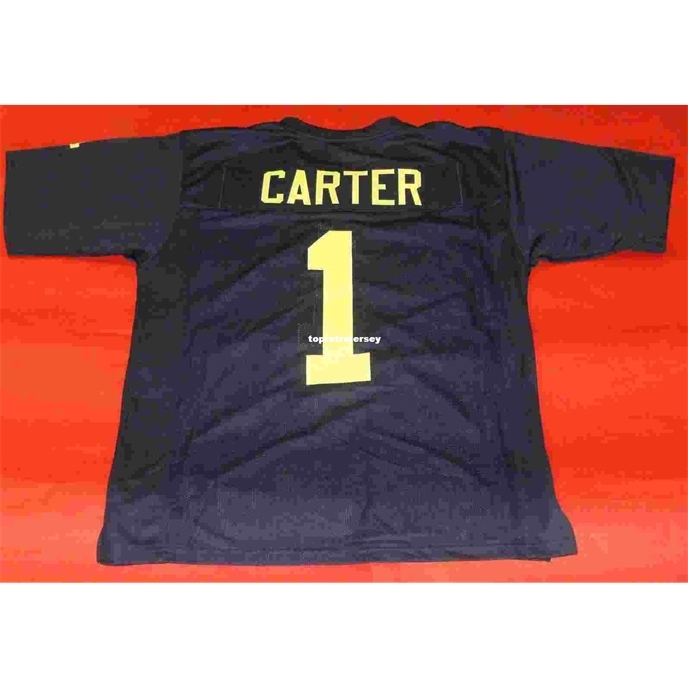 

ANTHONY #1 Cheap retro CARTER CUSTOM MICHIGAN WOLVERINES JERSEY BULE Mens Stitching College Size S-5XL Football jerseys Ncaa, Blue