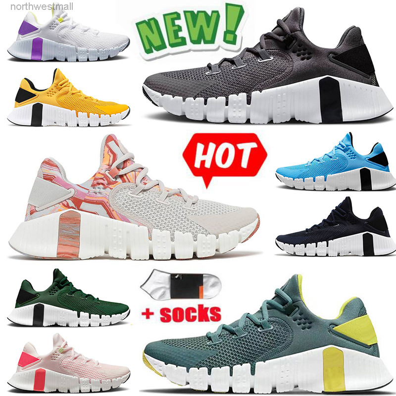 

2022 Wholesale Free Metcon 4 Mens Women Running Shoes Huarache Sneakers Triple Black Breathable Iron Grey Desert Sand White Green Glow S-001, D7 black white 36-45
