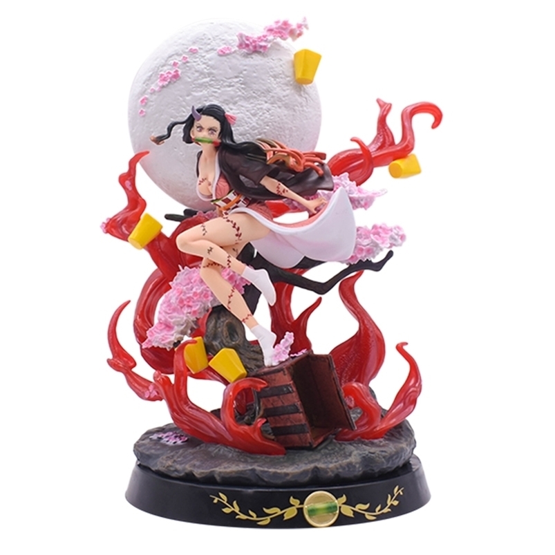 

29cm Demon Slayer Anime Figure Big Size Kamado Nezuko PVC Action Toy Kimetsu no Yaiba Collectible Model Doll Gifts 210805, No box