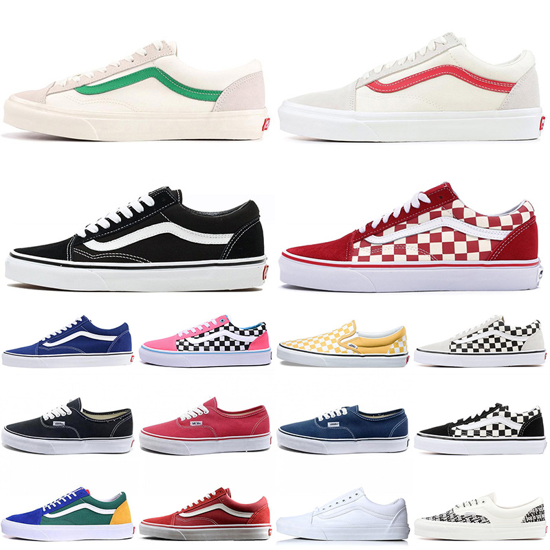 

Top Quality 2021 Cheaper Canvas Casual Shoes Skate Off The Wall Old Skool Fear Of God Mens Womens Black White Checkered Designer Sneakers 36-44