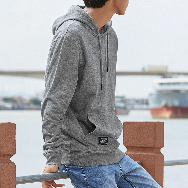 

2021 New Hoodies Sweatshirts Class Design Casual Male Pullover Mens Crewneck Long Sleeve Fashion Men Solid Color Pocket Top Lf1f, Black