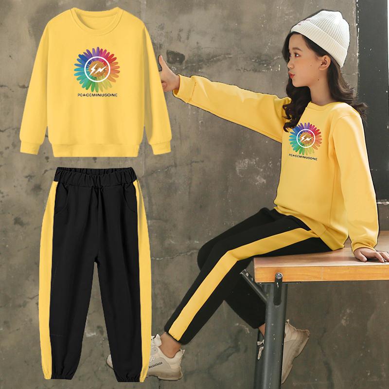 

Clothing Sets Girls Clothes 2021 Long Sleeve Tops + Pants Outfit Autumn Spring Children Set Tracksuit 5 6 7 8 9 10 12 Years, 20