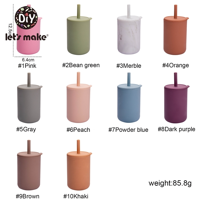 Let'S Make High Baby Feeding Mug Tableware Leakproof Toddlers & Kids With Silicone Sippy Cup-image-755329944