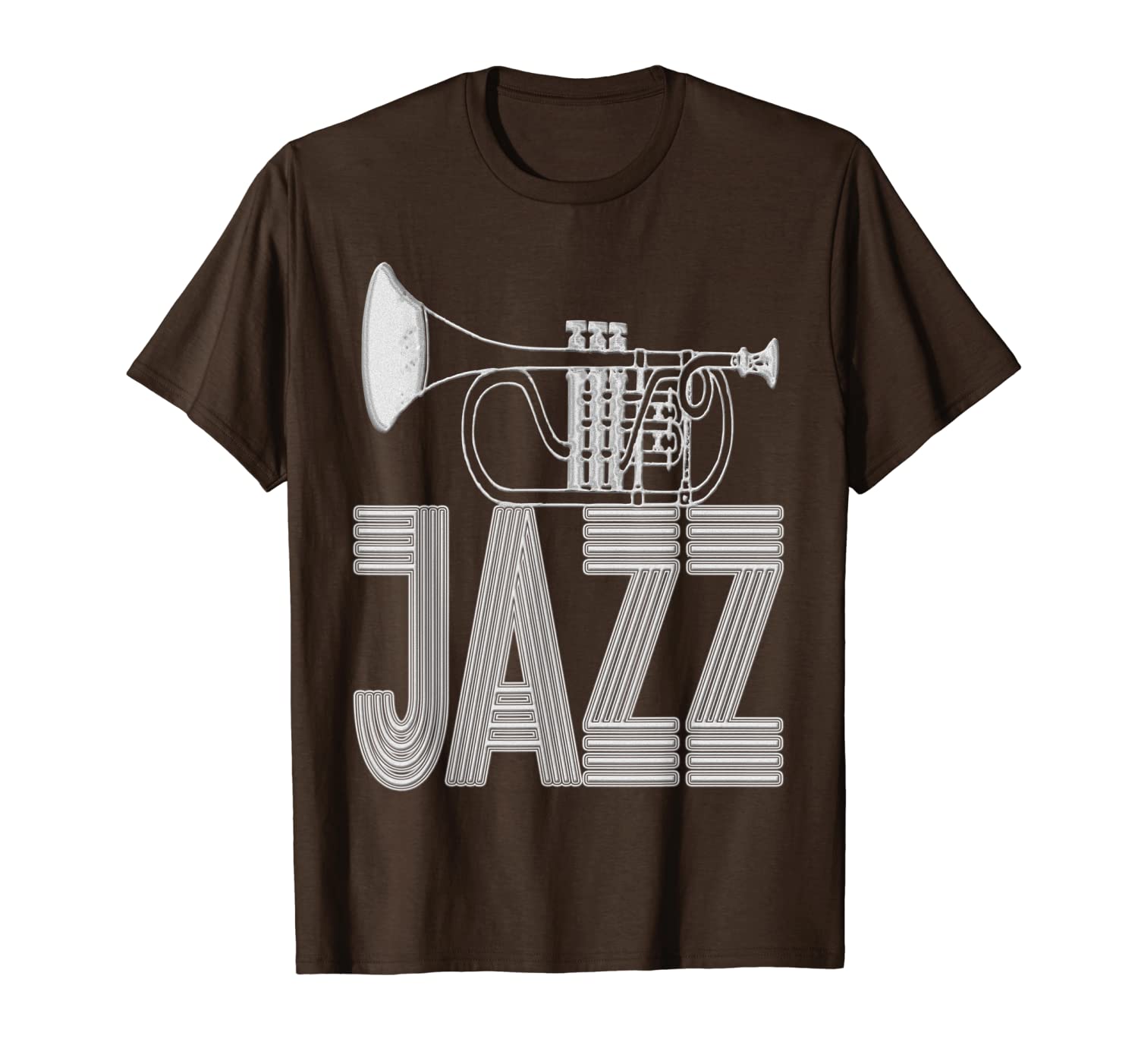 

jazz music player trumpet musician t-shirt, White;black
